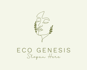 Natural Eco Face logo design