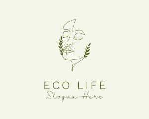 Natural Eco Face logo design