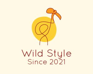 Wild Bird Monoline  logo design