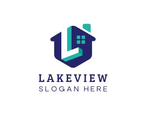 Modern House Letter L logo design