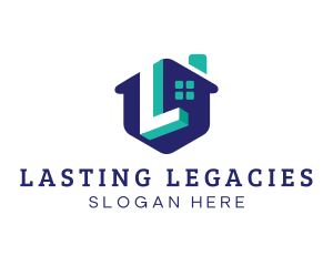 Modern House Letter L logo design