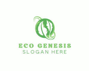 Eco Planet Leaf logo design