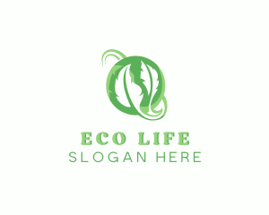 Eco Planet Leaf logo design