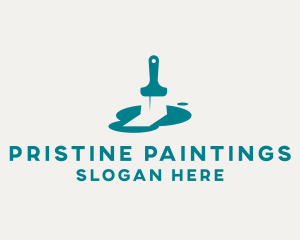 DIY Paintbrush Painting logo design