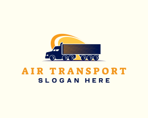 Transport Truck Logistics logo design