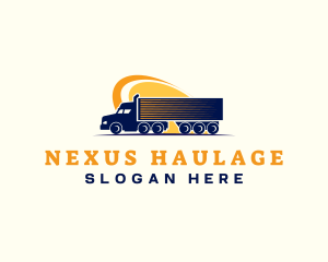 Transport Truck Logistics logo design