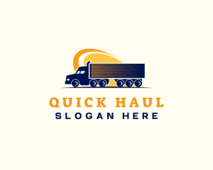 Transport Truck Logistics logo design