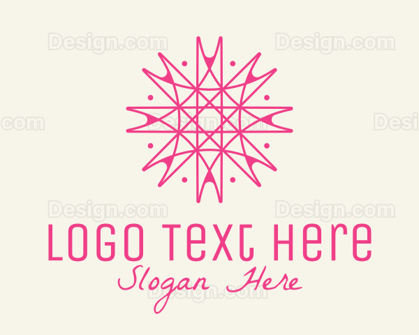 Pink Snowflake Decor Logo