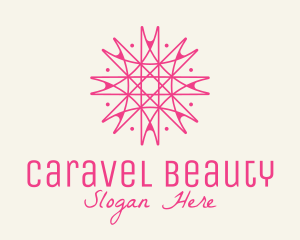 Pink Snowflake Decor logo design