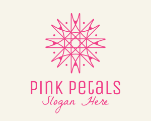 Pink Snowflake Decor logo design