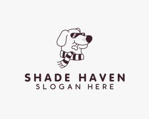 Scarf Sunglasses Dog logo design