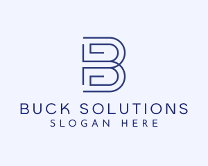 Simple Company Brand Letter B logo design