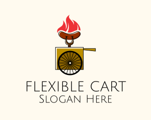 Grilled Sausage Cart  logo design