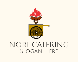 Grilled Sausage Cart  logo design