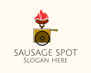 Grilled Sausage Cart  logo design