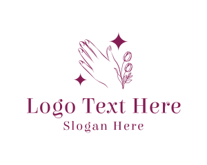 Hand Floral Sparkle logo