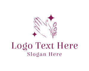 Hand Floral Sparkle Logo