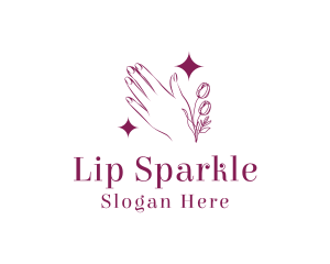 Hand Floral Sparkle logo design