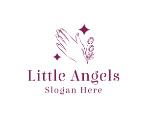 Hand Floral Sparkle logo