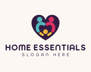 Parenting Family Heart logo design