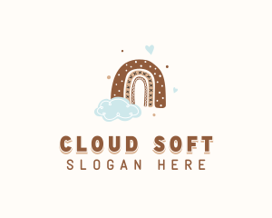 Boho Rainbow Cloud logo design