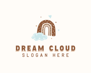 Boho Rainbow Cloud logo design