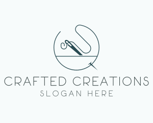 Needle Sewing Handmade Sewing logo design