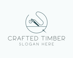 Needle Sewing Handmade Sewing logo design