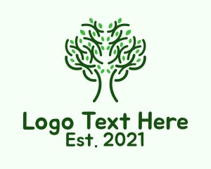 Symmetrical Tree Outline  logo