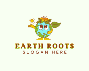 Eco Environmental Globe logo design