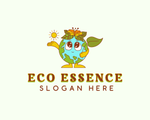 Eco Environmental Globe logo design