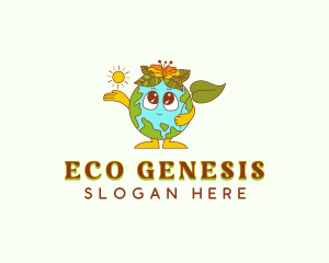 Eco Environmental Globe logo design