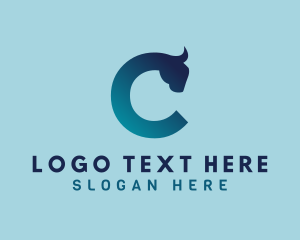 Digital Tech Bull Letter C logo