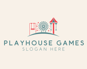 Carousel Them Park Playhouse  logo design