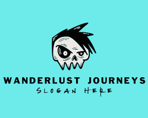 Punk Rock Band Skull Logo