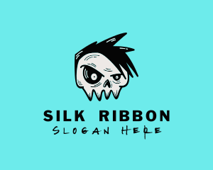 Punk Rock Band Skull logo design