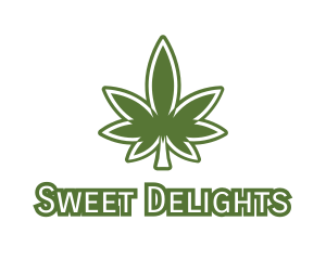 Green Marijuana Outline Logo