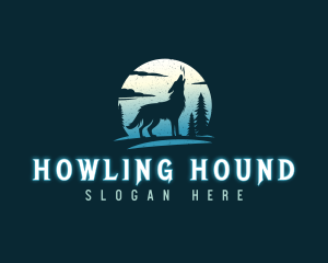 Wolf Moon Howl logo design