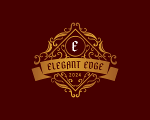 Elegant Floral Crest logo design