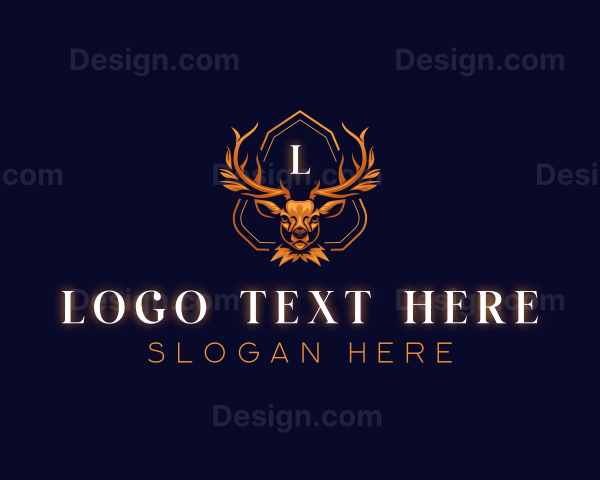 Premium Antler Deer Logo