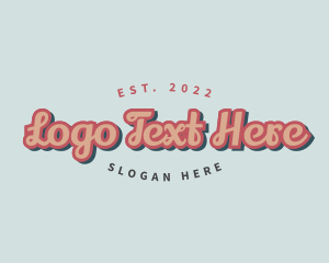 Retro Pop Cursive logo