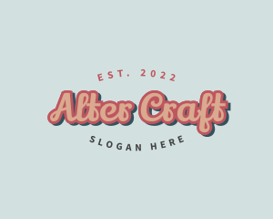 Retro Pop Cursive logo design