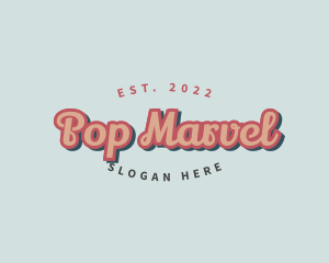 Retro Pop Cursive logo design