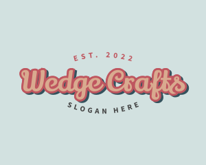 Retro Pop Cursive logo design