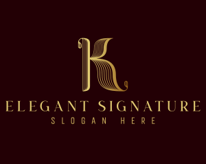 Classic Elegant Luxury Letter K logo design