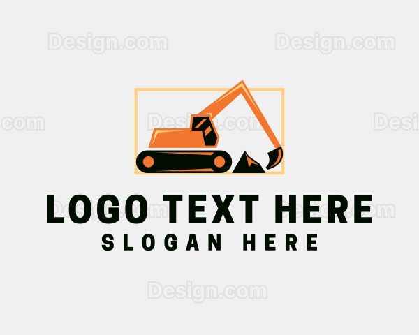 Excavator Contractor Machinery Logo