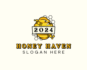 Organic Honey Beehive logo design