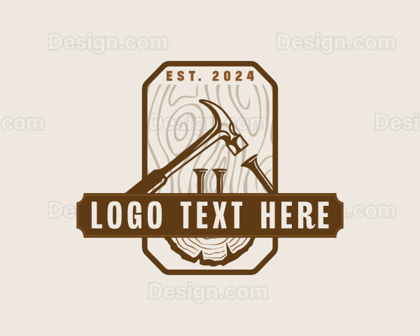 Hammer Woodwork Carpentry Logo