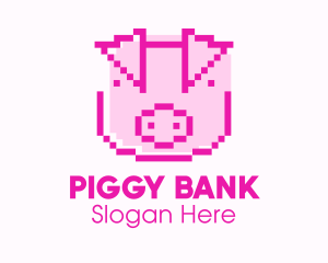 Pixel Pig Game logo design