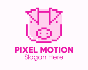 Pixel Pig Game logo design